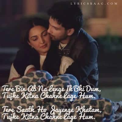 kabir singh tujhe kitna chahne lage english lyrics