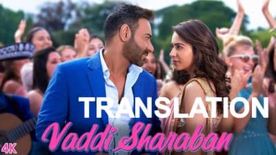 Vaddi Sharaban De Lyrics Translation | De Pyaar De | Sunidhi Chauhan
