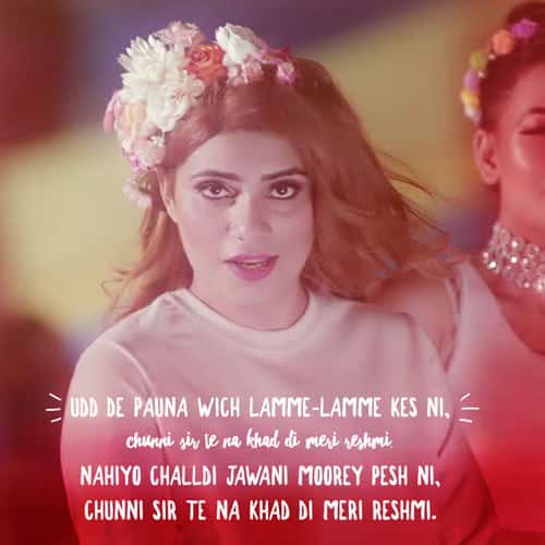 reshmi chunni song quotes mannat noor status