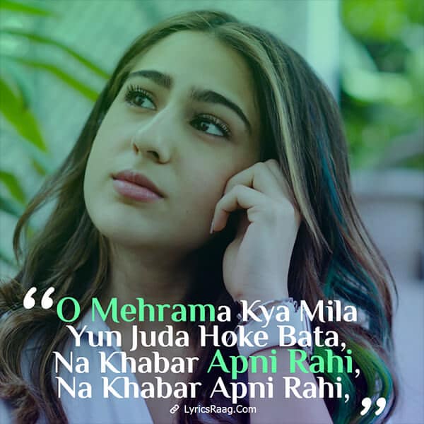 o mehrama sara karthik lyrics english love aaj kal