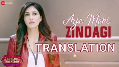 Aye Meri Zindagi Lyrics Translation – Babloo Bachelor