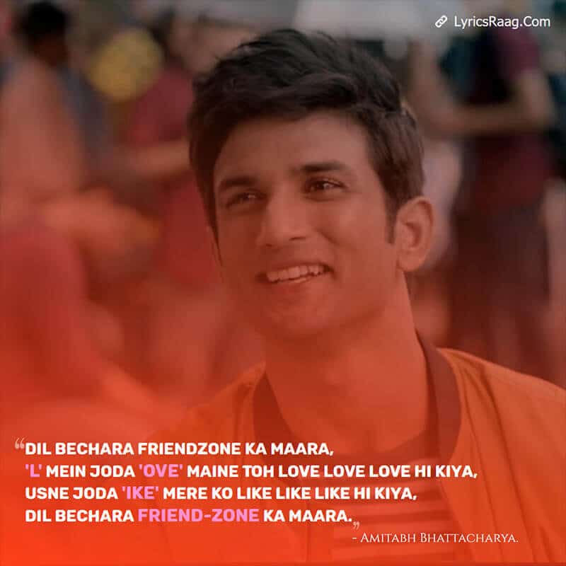 Sushant Singh Rajput dil bechara song lyrics translation English Rahman