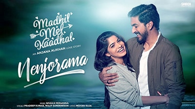 Nenjorama Lyrics — Madhil Mel Kaadhal