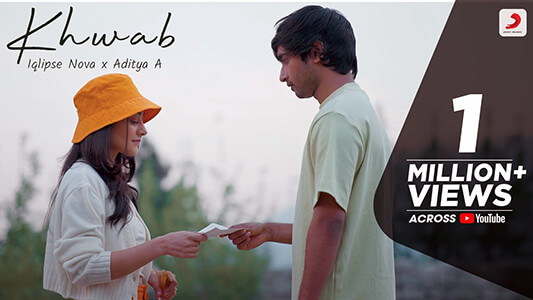 Khwab Lyrics English Translation: Jo Main Raat Hoon Toh Tu Khwab Hai | Iqlipse Nova | Aditya A