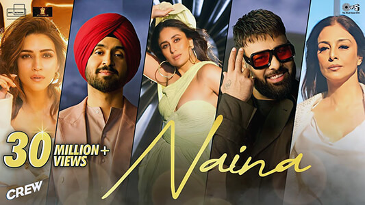 Naina Lyrics Translation (in English): Crew | Diljit Dosanjh | Badshah
